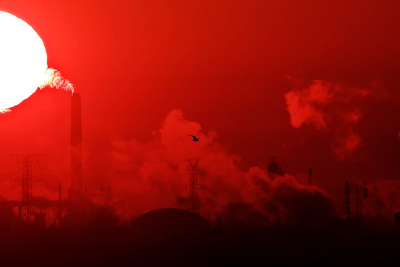 Red Sky Industrial Sunrise
