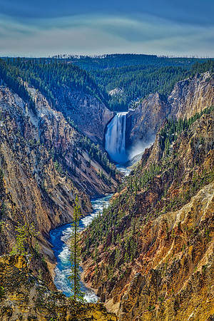 Hazy Day Over Yellowstone Canyon