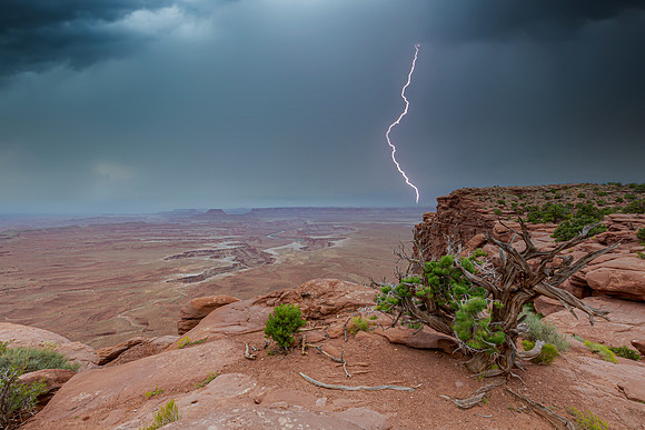 Lightning Stike In Canyonlands"