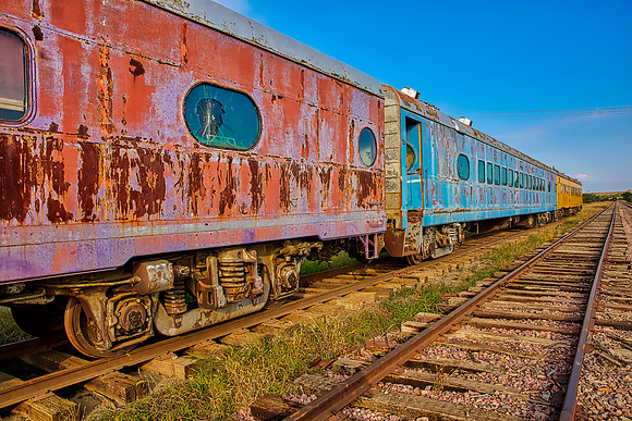 "Old Railcars In Chamberlain"