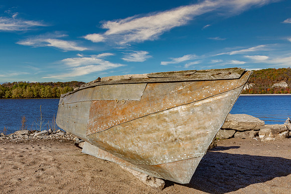 "Beached Old Fishing Boat"